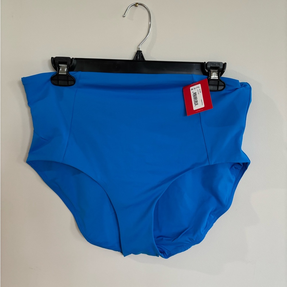 NWT Spanx coastal blue size XL High-Waisted shaping Swim Bottoms